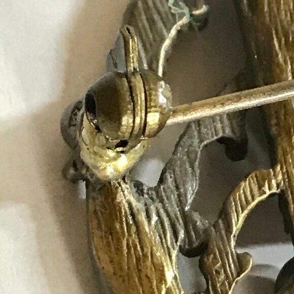 Costume Fashion Jewelry Metal Brooch Pin Pendant Art Deco Inspired OOAK Preowned - Picture 6 of 7